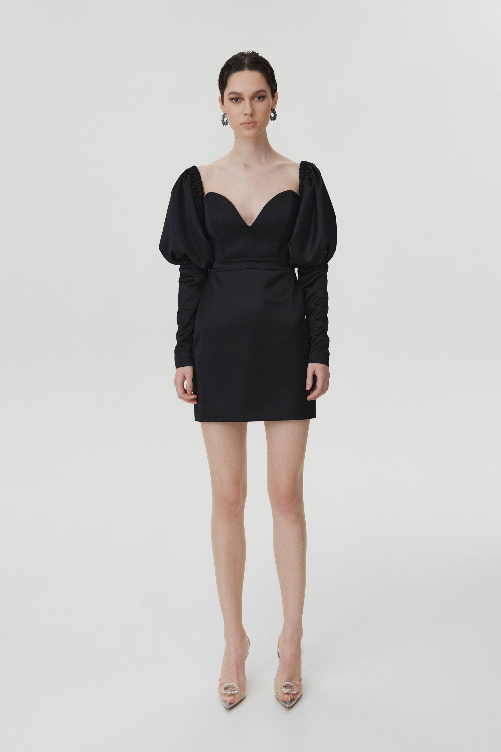 Off the shoulder black dress