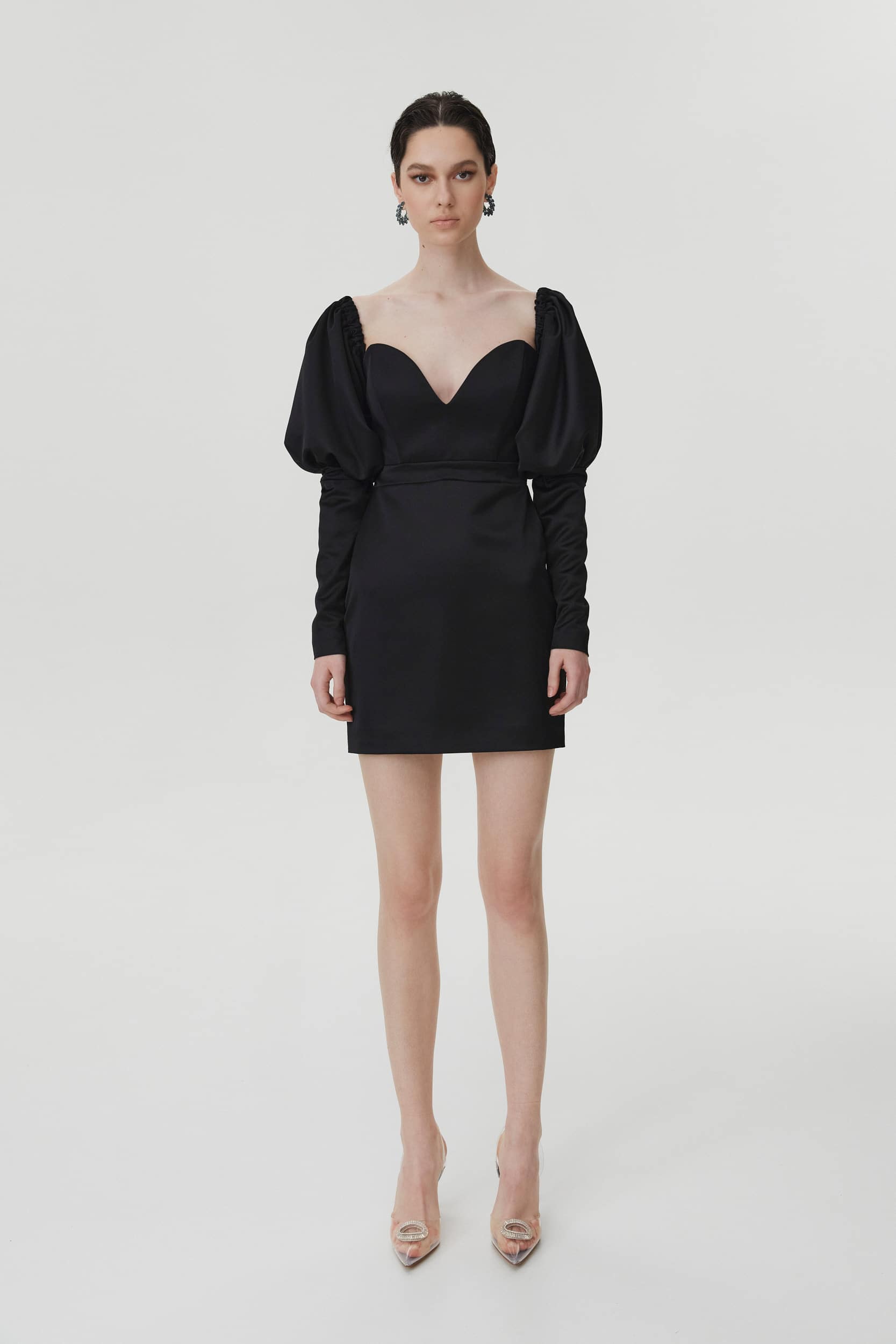Off the shoulder black dress