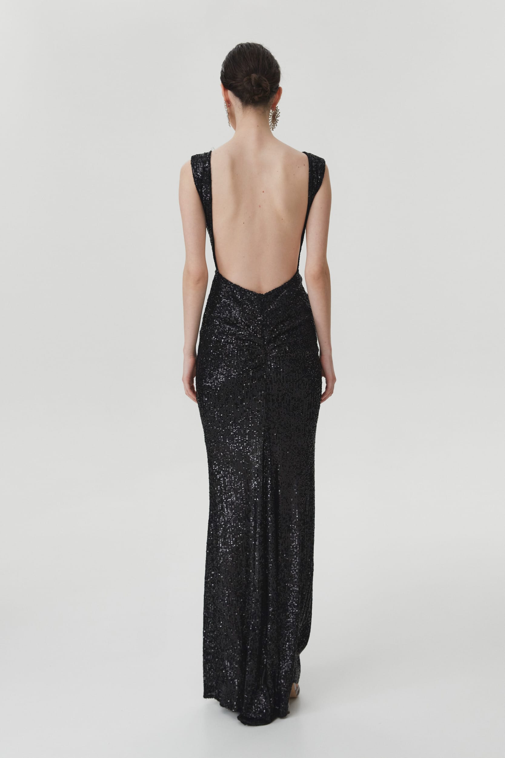 All eyes on you black sequin gown