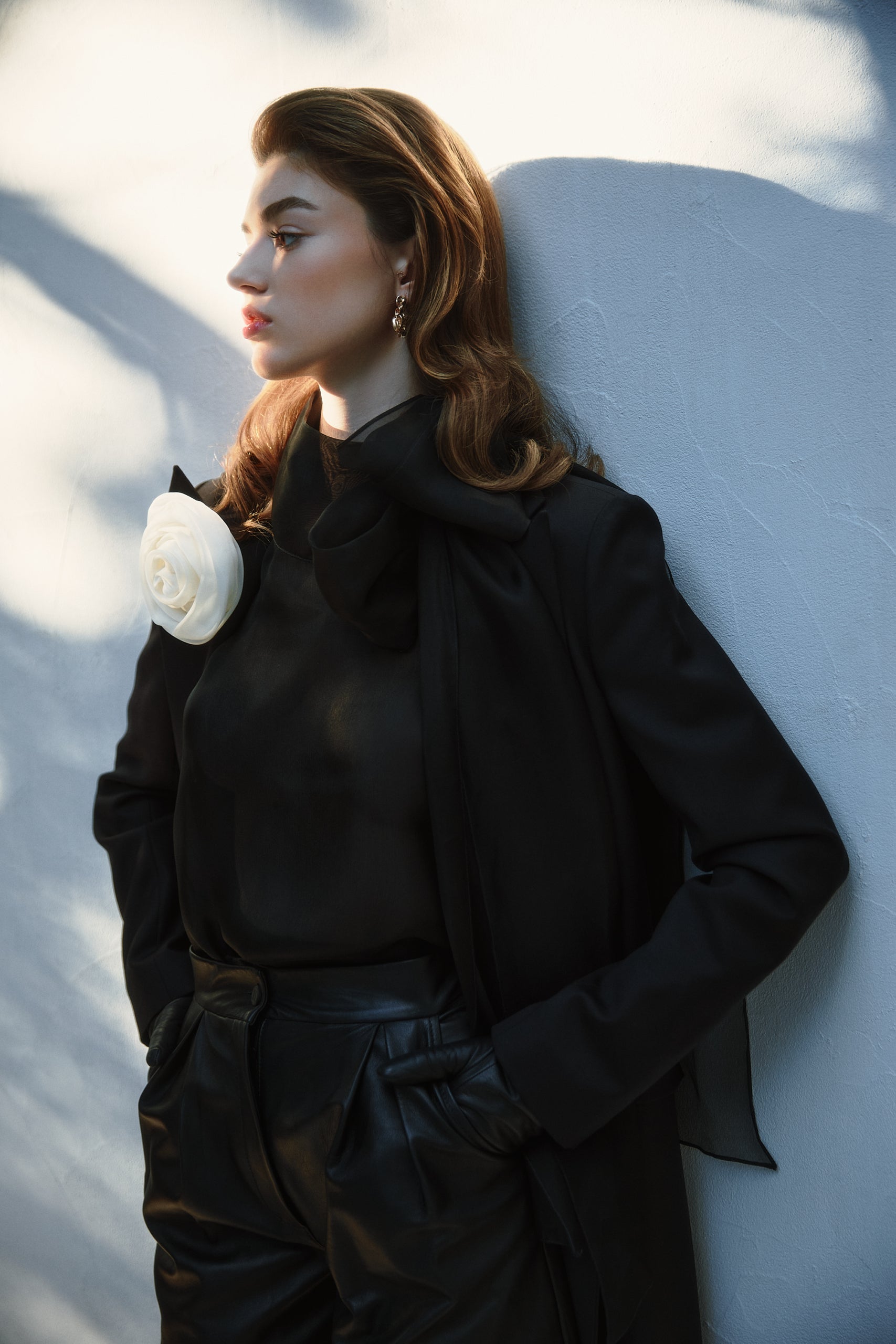 Flawless Black Bow Blouse