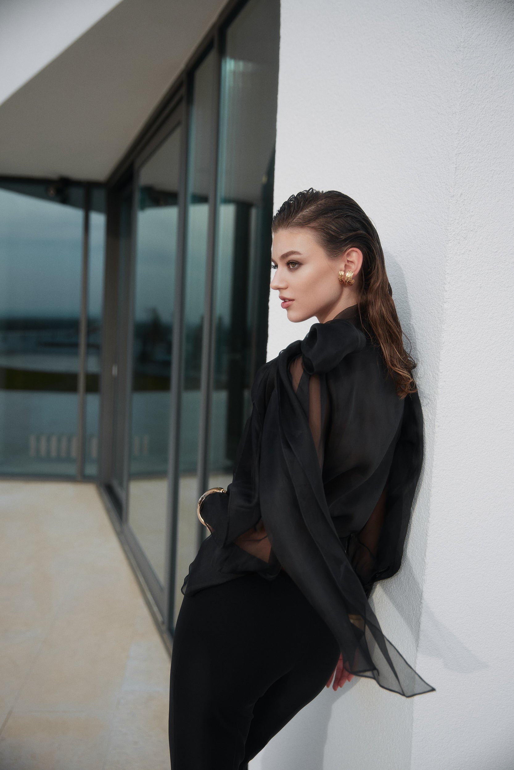 Flawless Black Bow Blouse