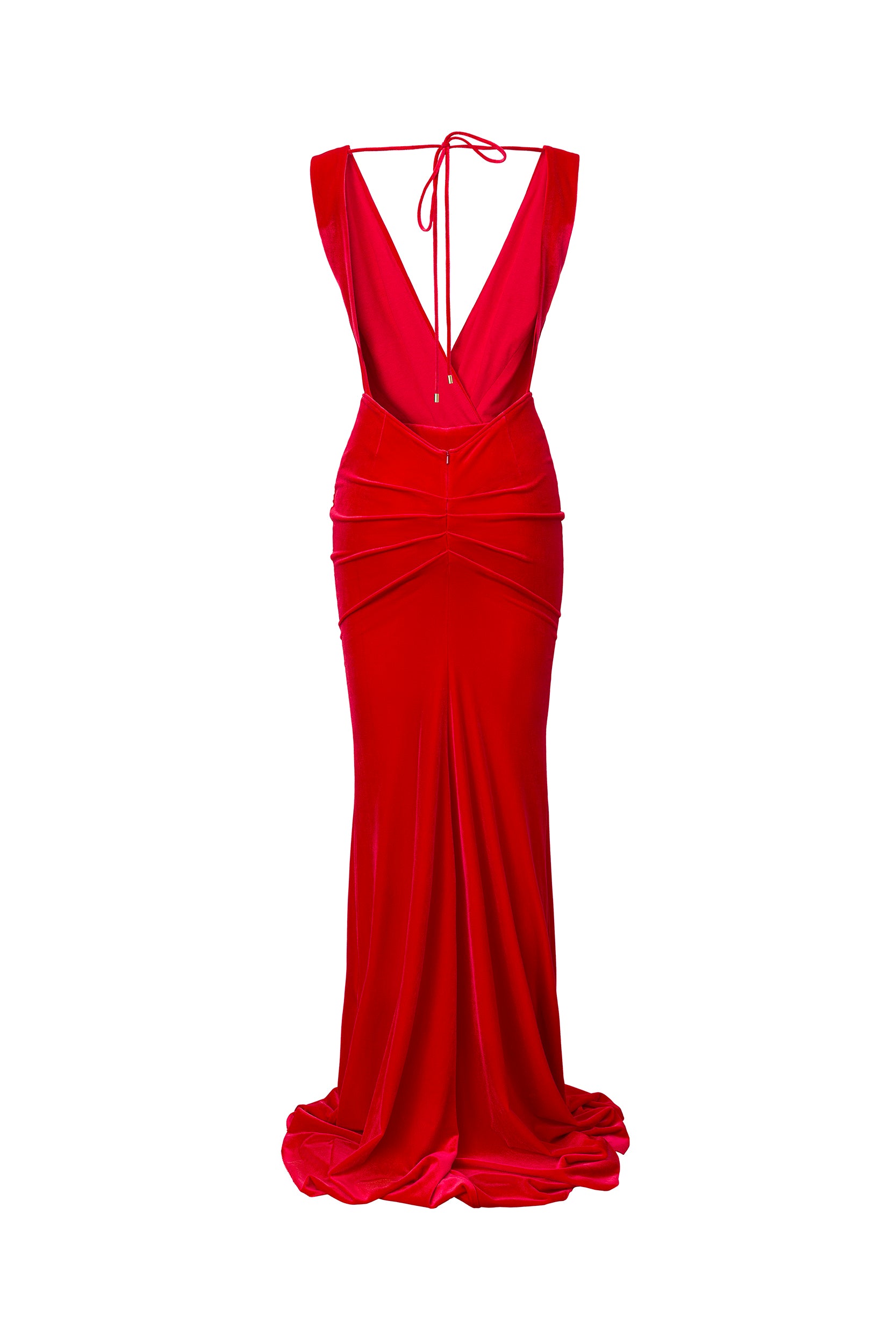 All eyes on you red velvet gown