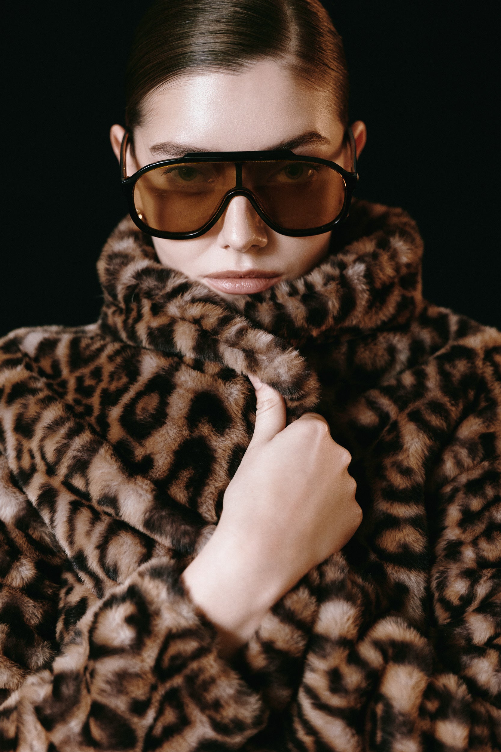 Leopard print short jacket