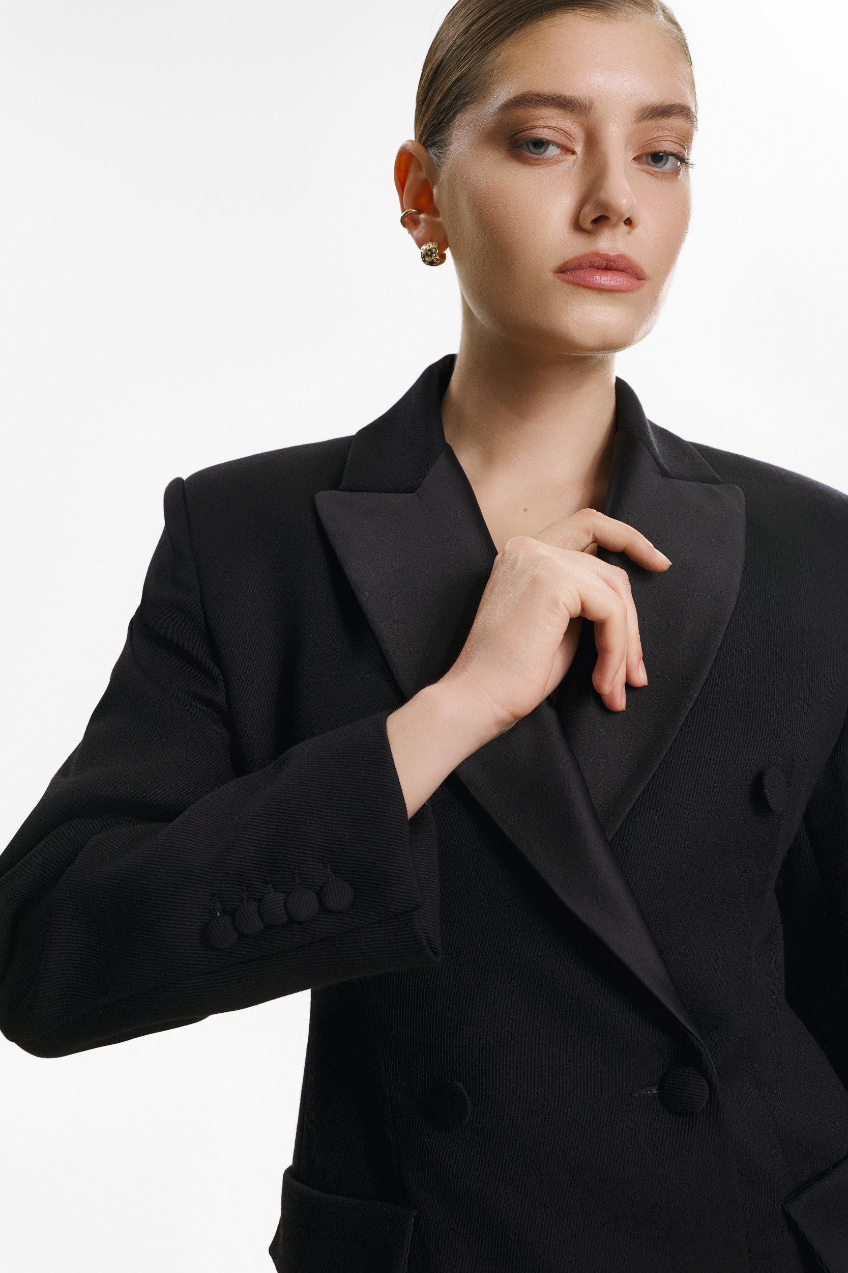 Oversized double-breasted tailored dress