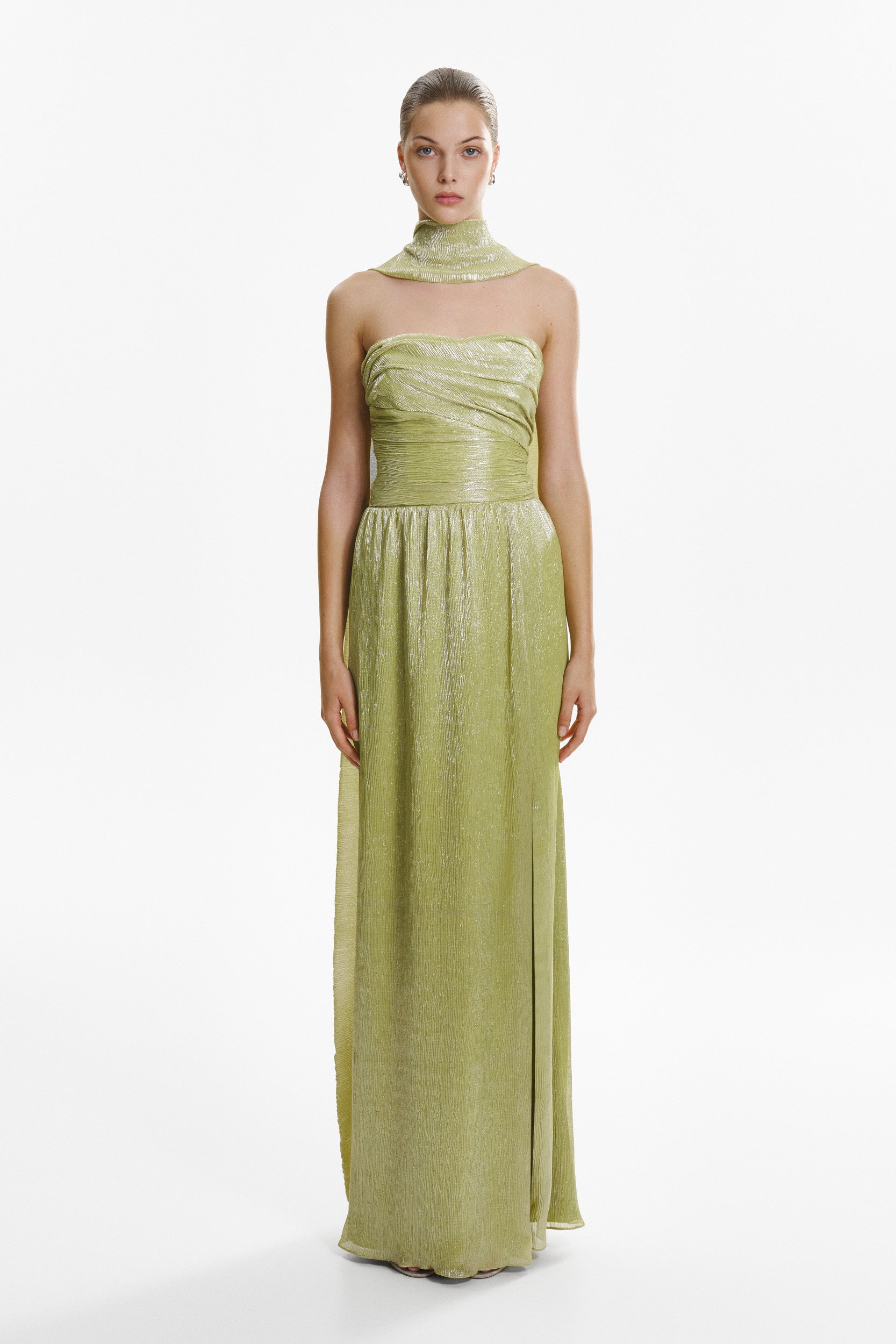 Strapless corset mint dress
