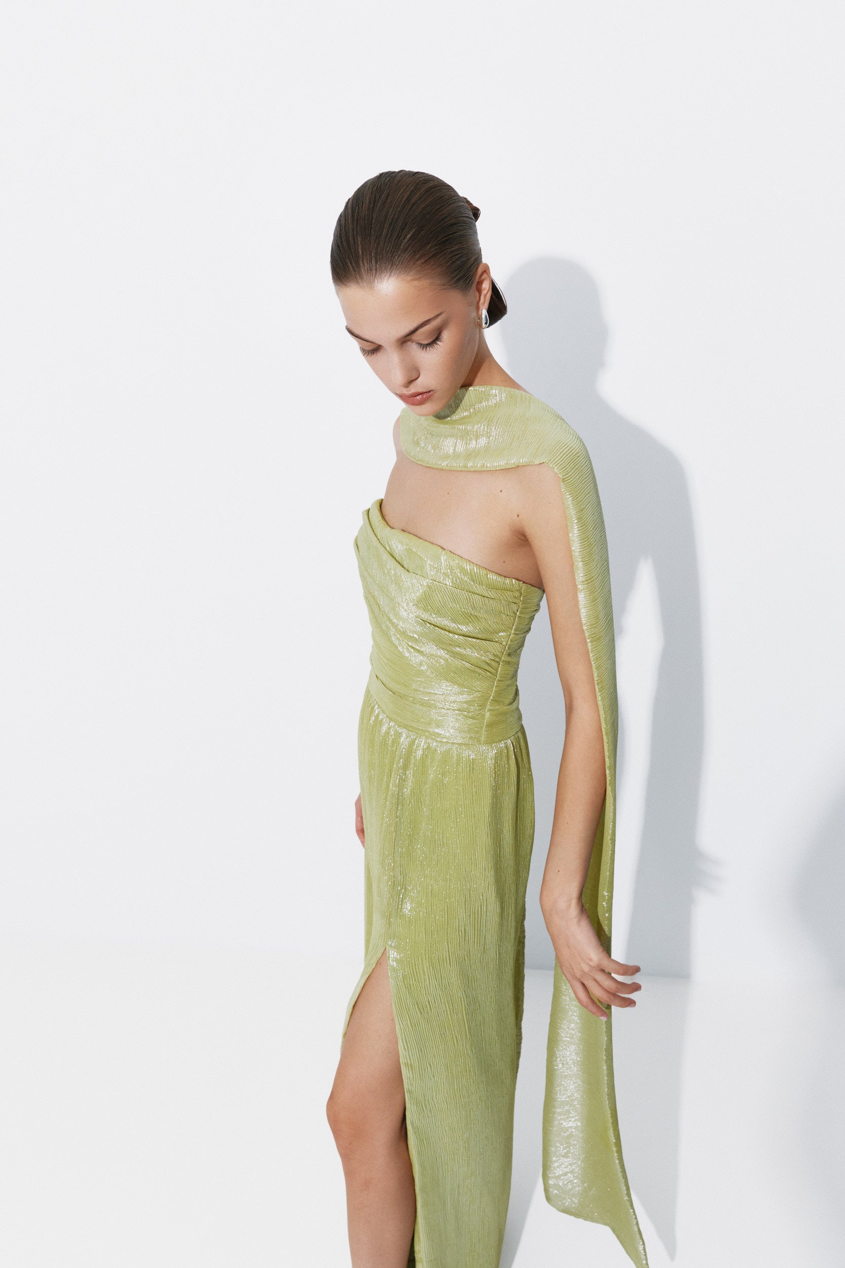 Strapless corset mint dress