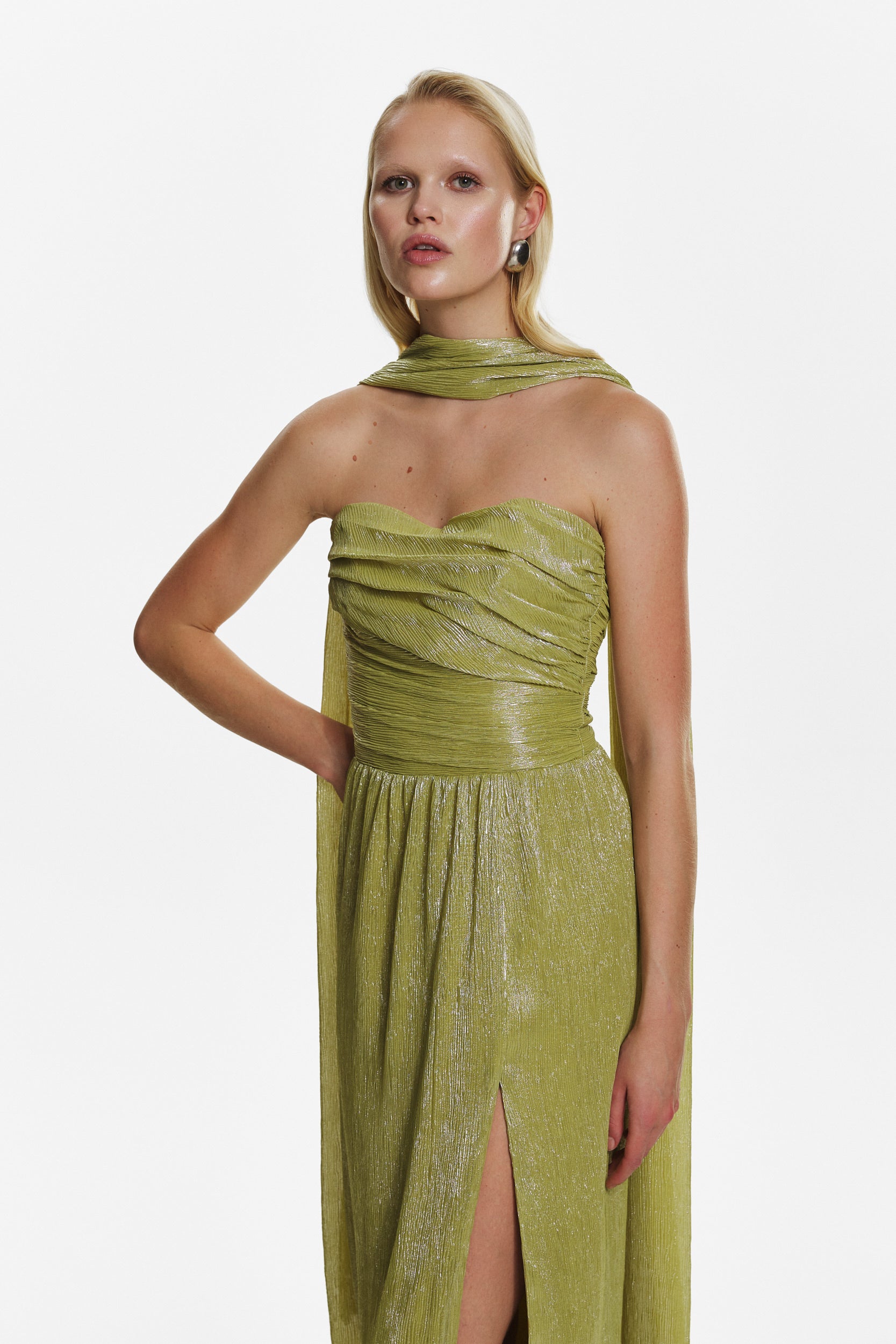 Strapless corset mint dress