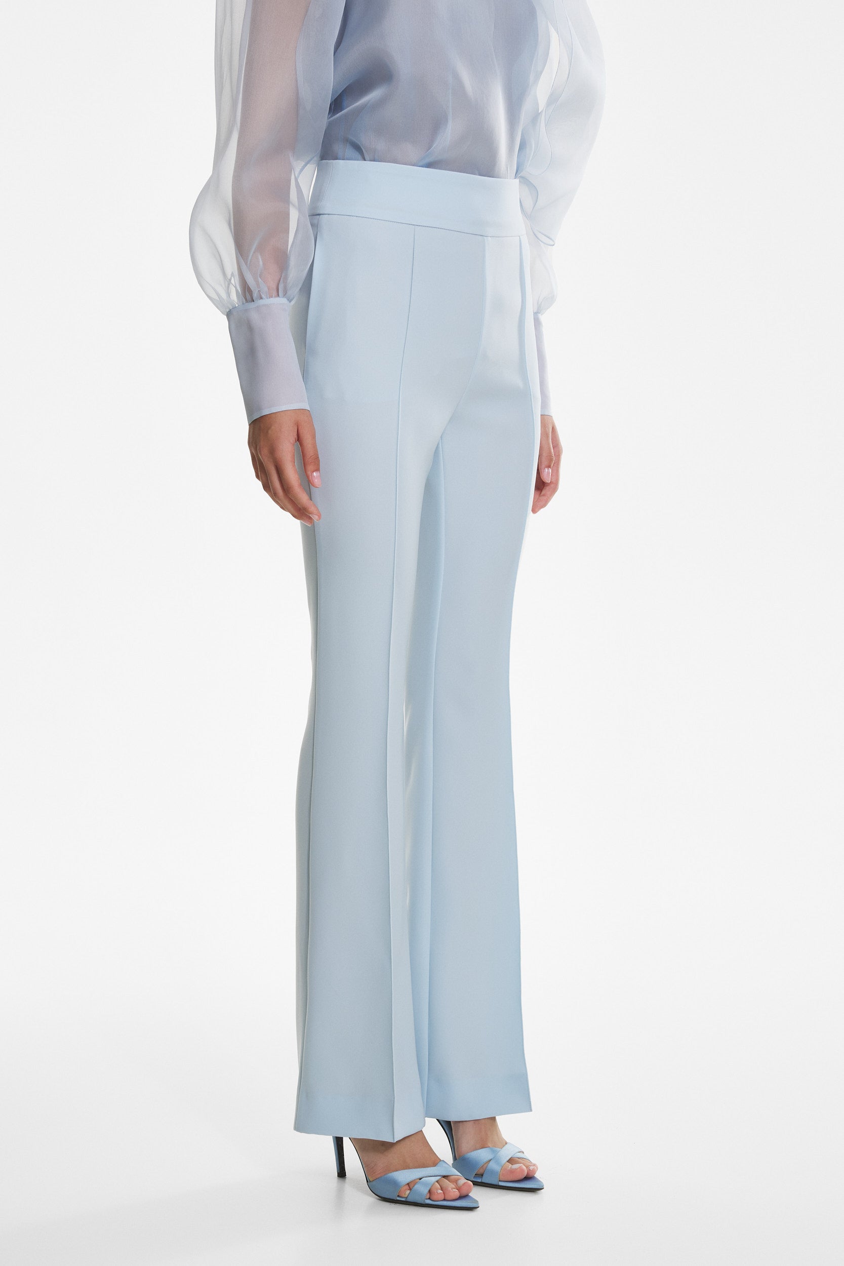 High rise trousers in blue