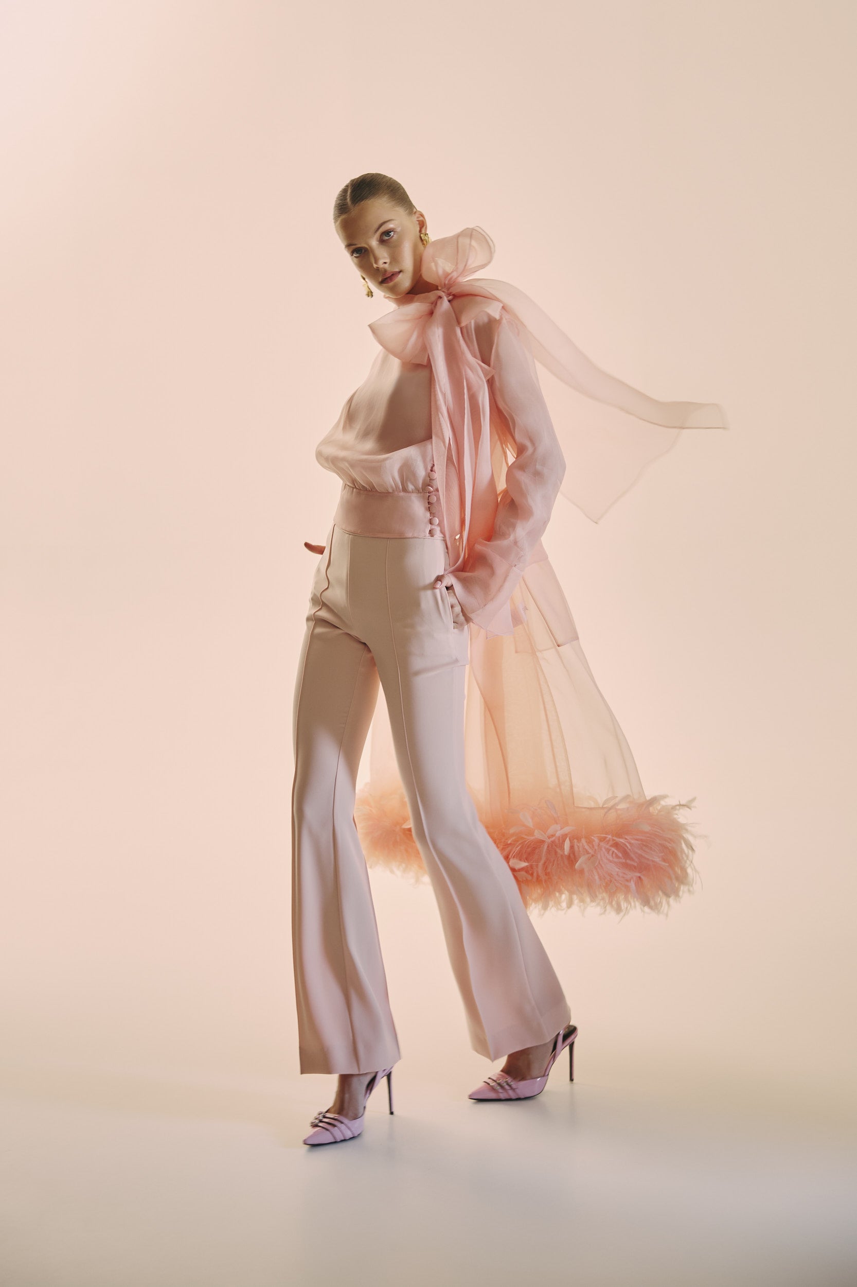 Flawless Pink Bow Blouse
