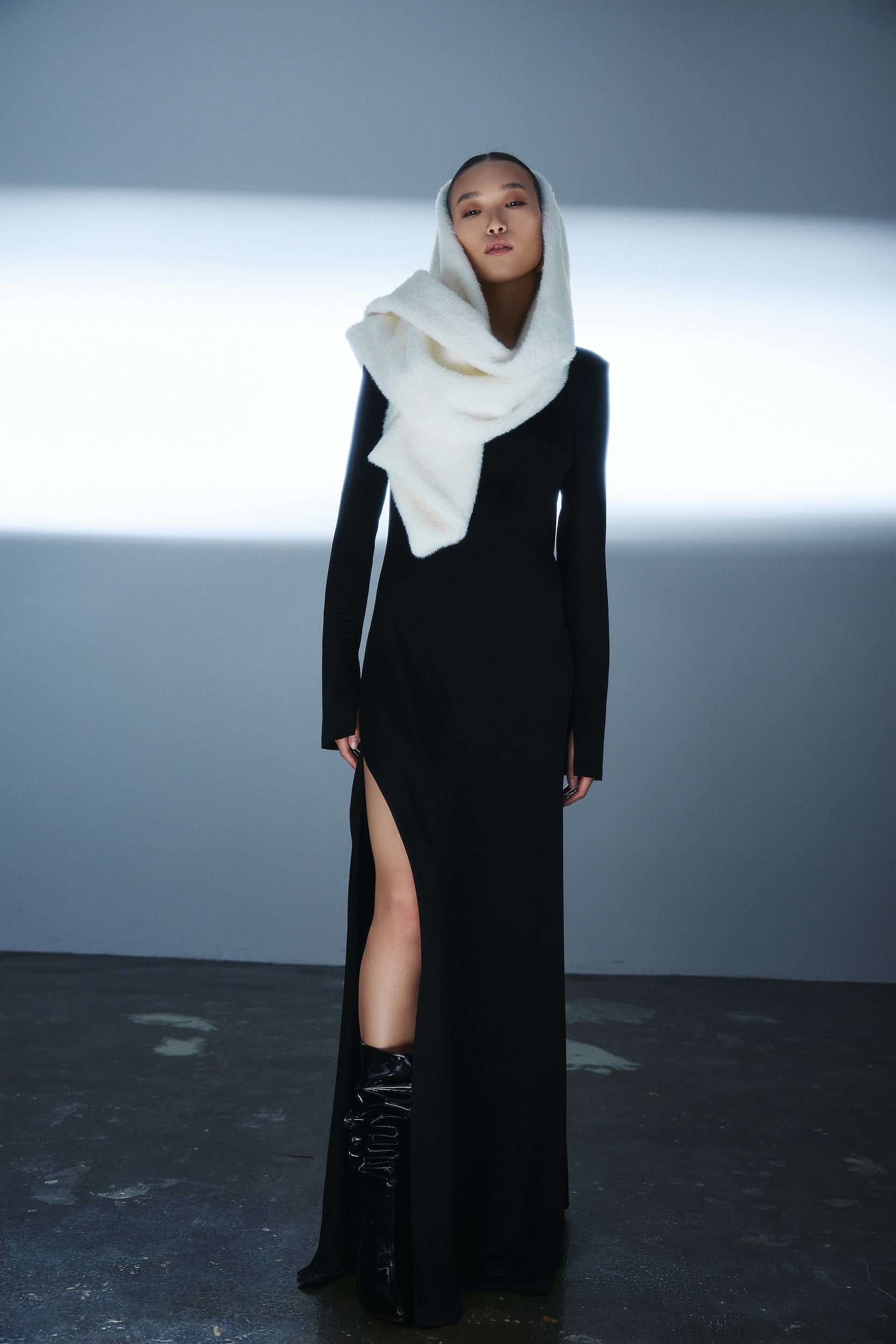Signature Faux Fur Oversized Scarf