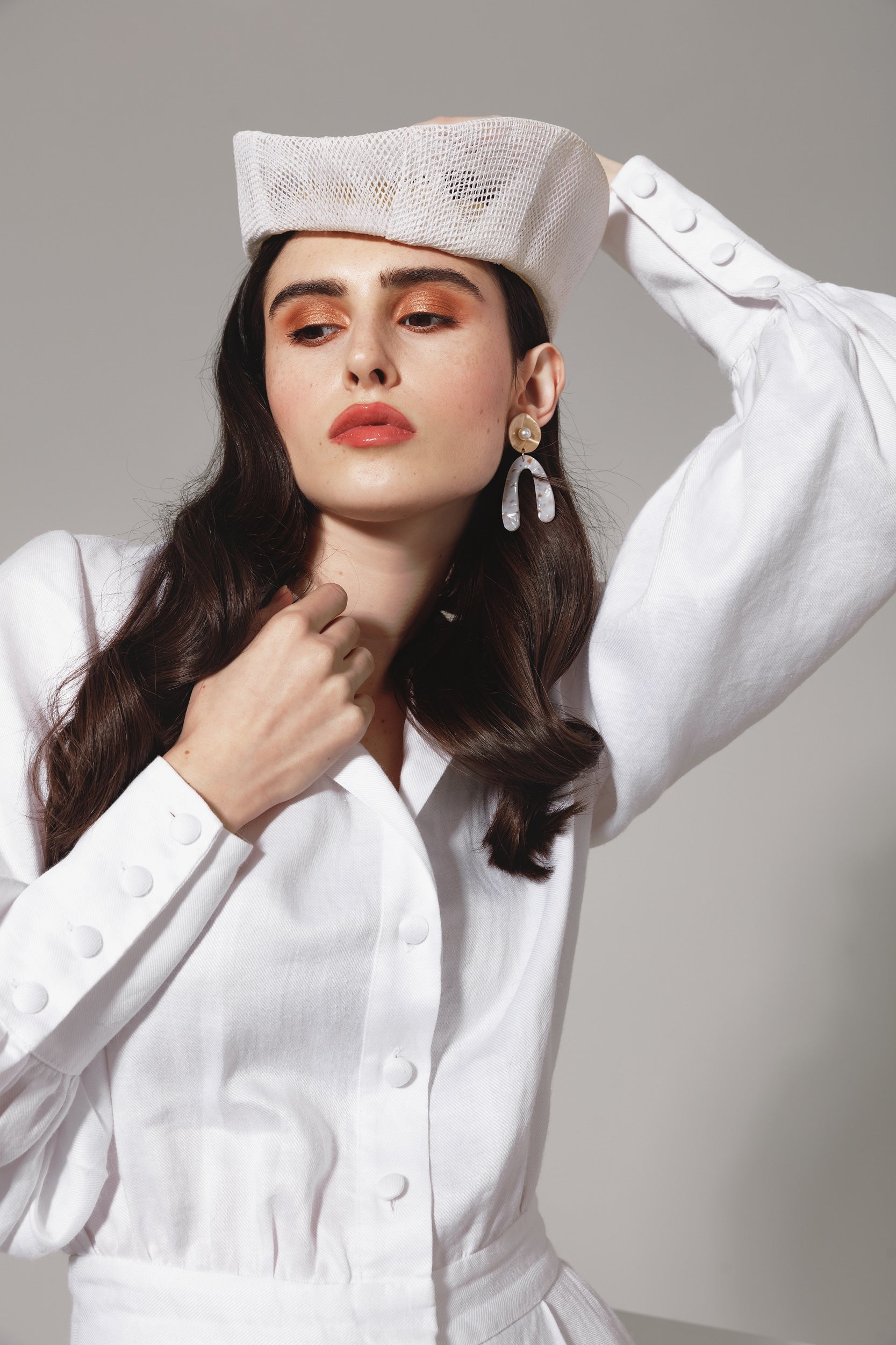 Summer breeze jumpsuit in white linen