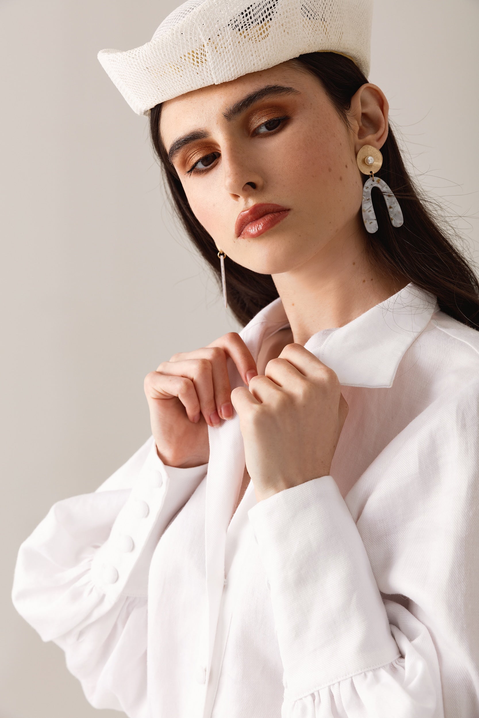 Summer breeze jumpsuit in white linen