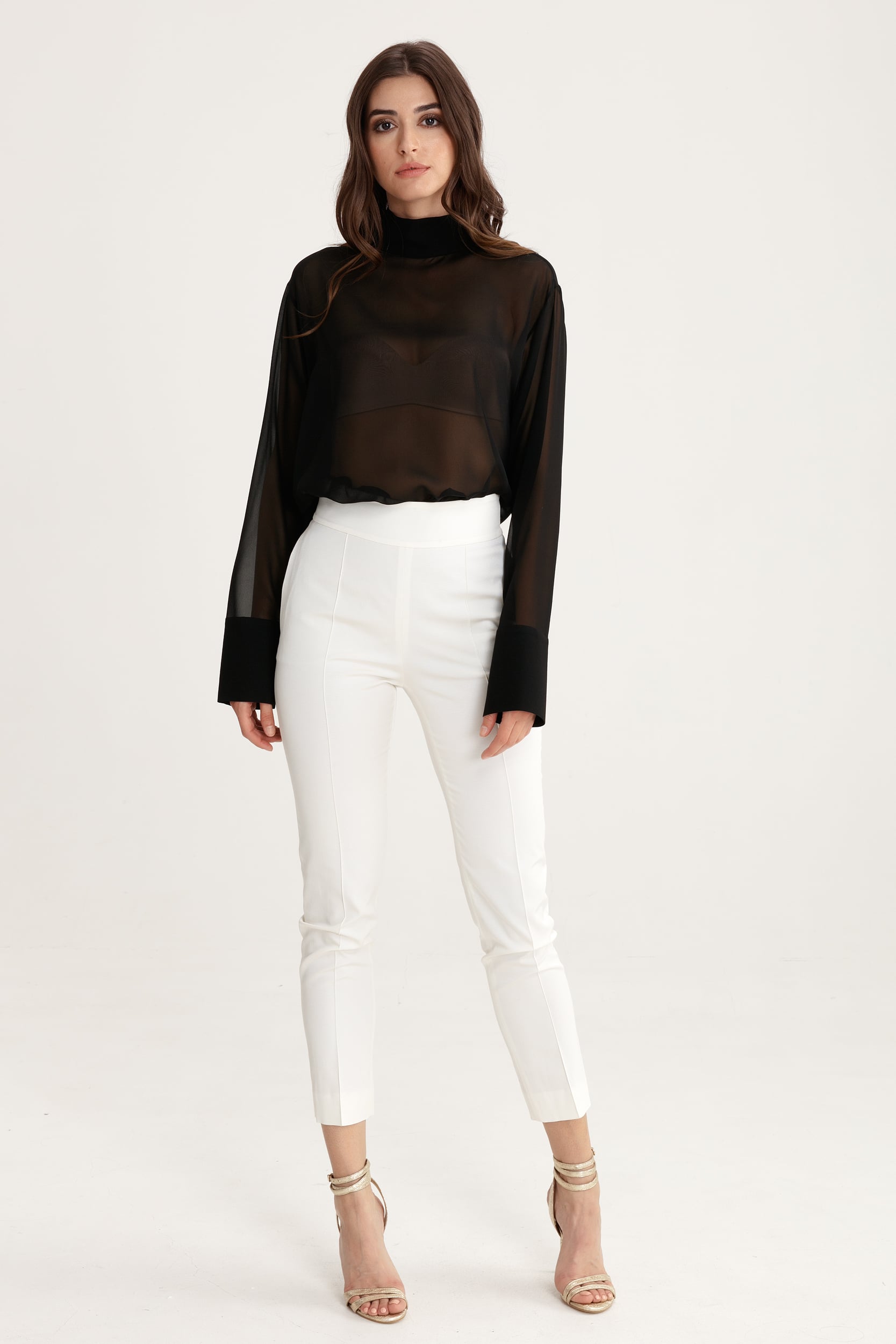 Oversized Silk Blouse in Black
