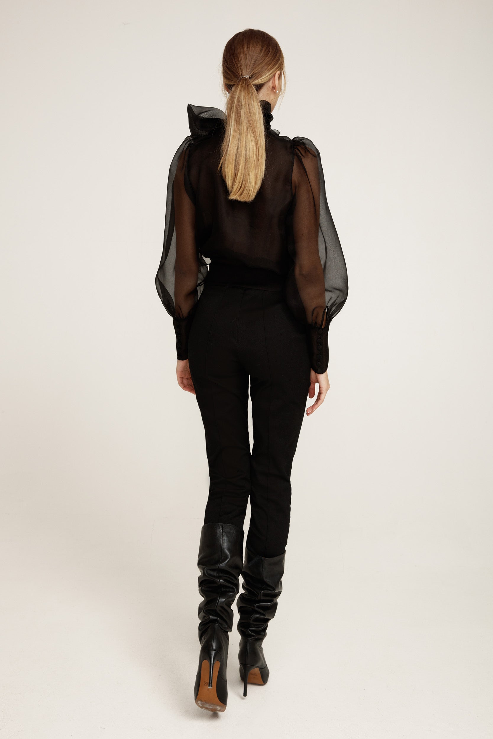 Flawless Black Bow Blouse
