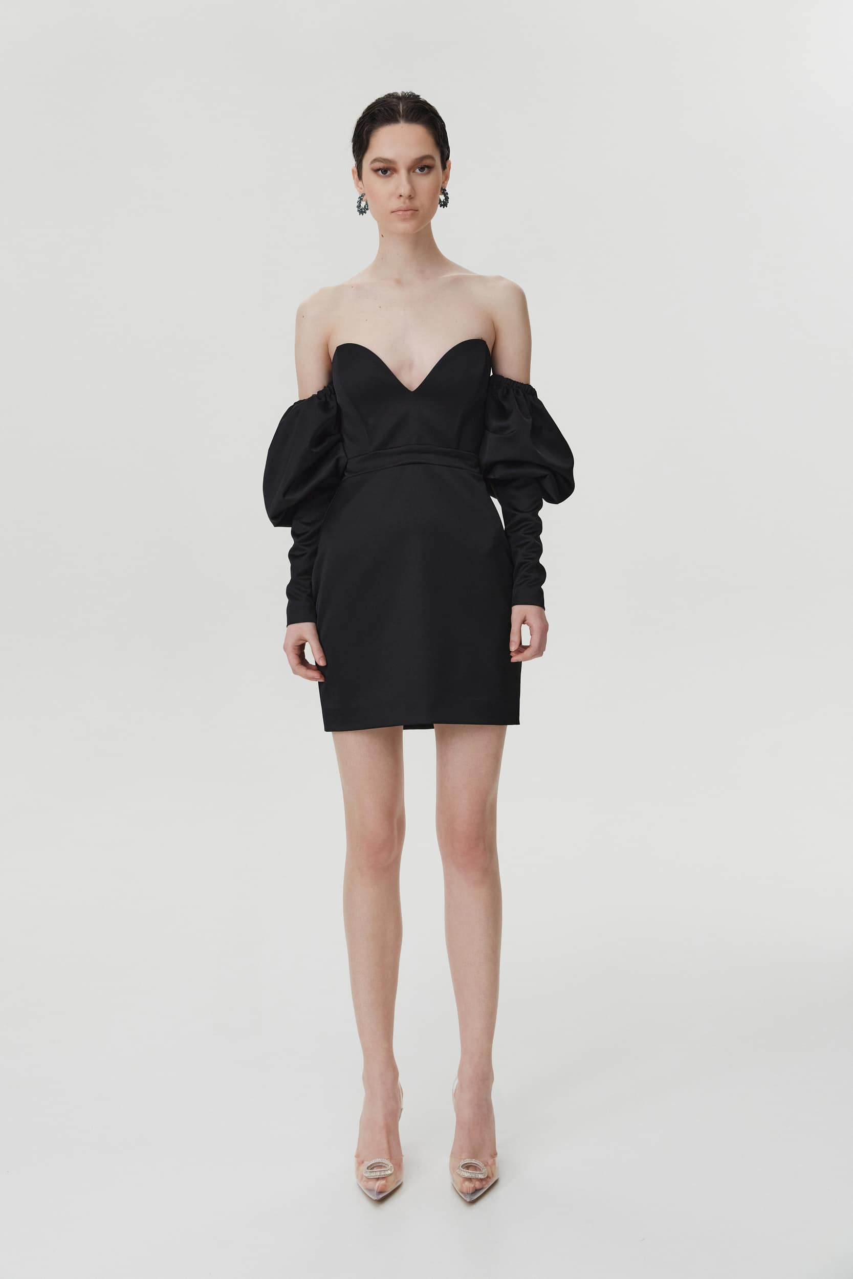 Off the shoulder black dress