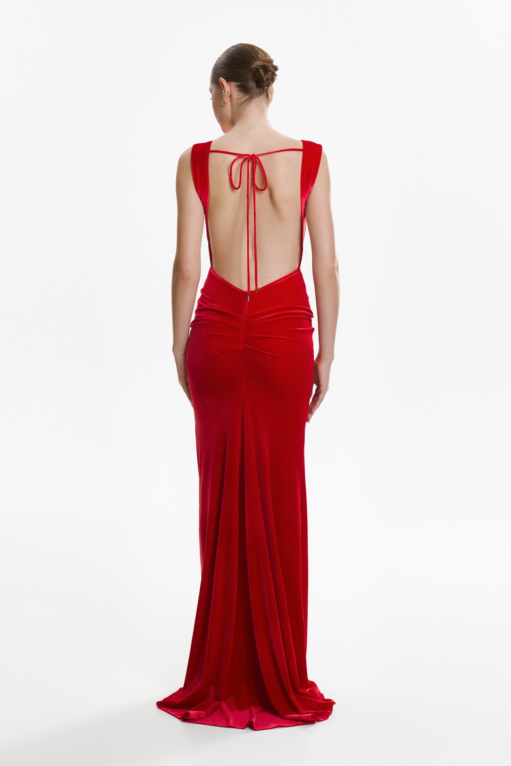 All eyes on you red velvet gown