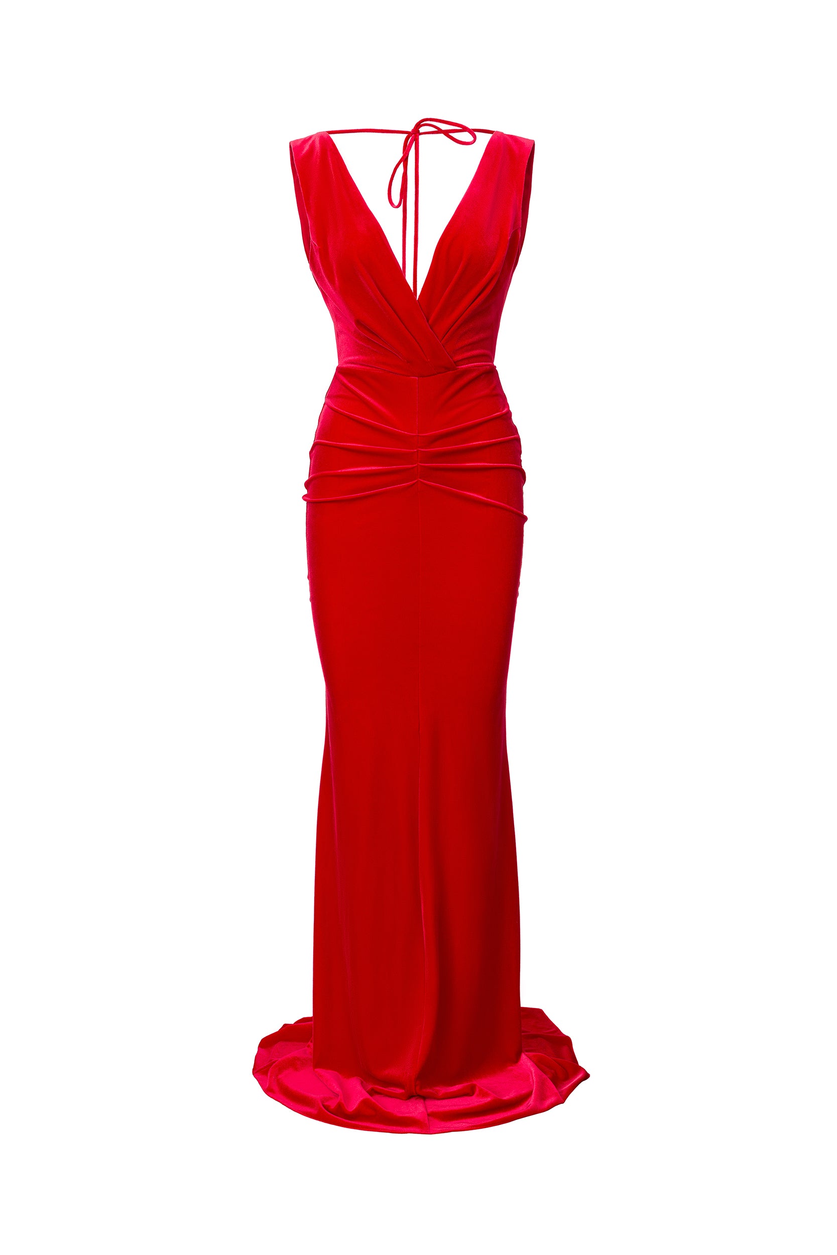 All eyes on you red velvet gown