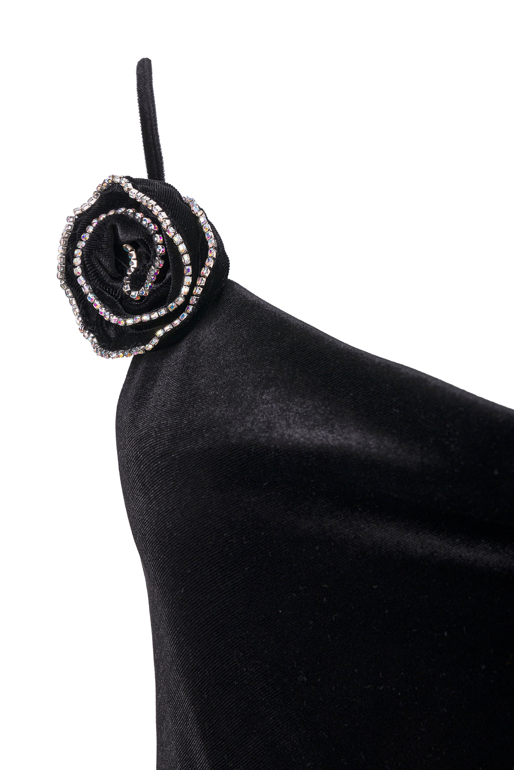 Black velvet maxi dress