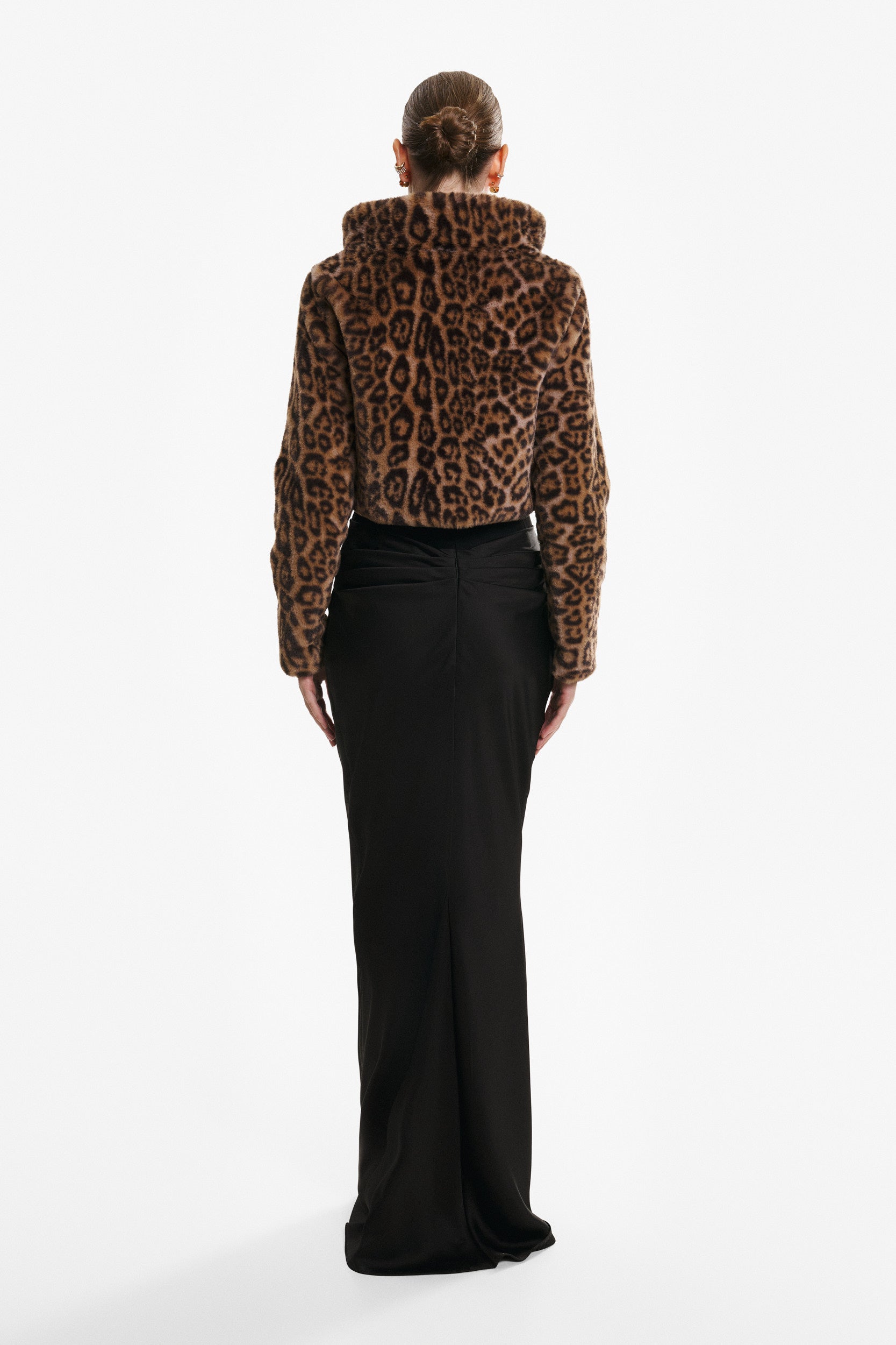 Leopard print short jacket