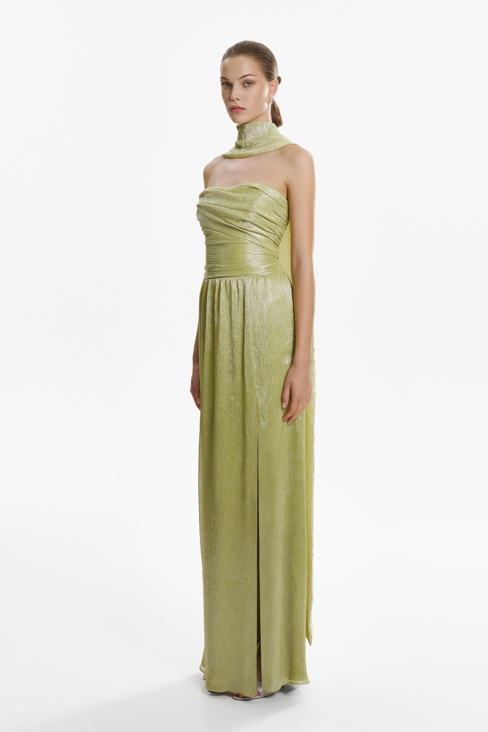 Strapless corset mint dress