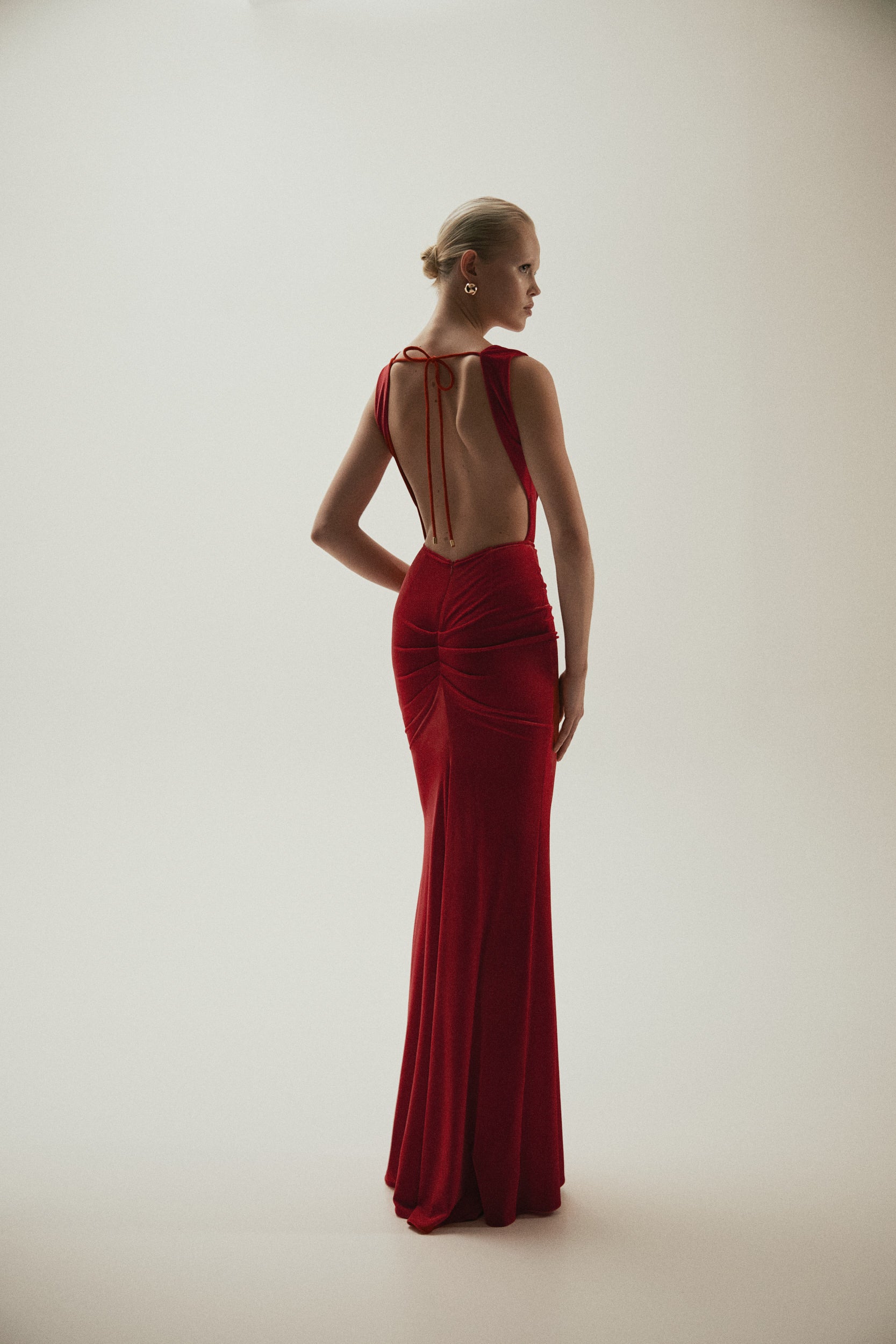 All eyes on you red velvet gown