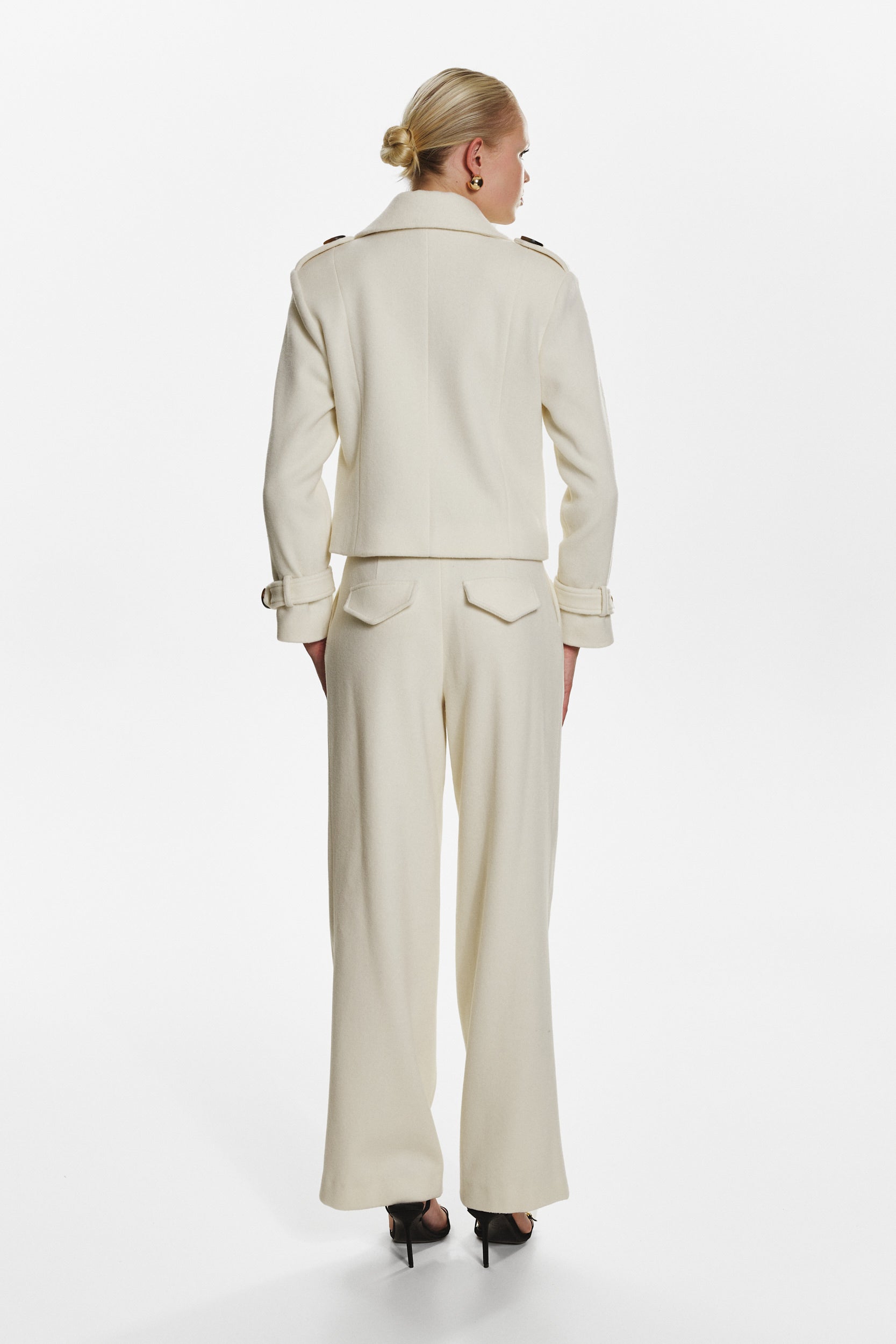 Statement wool jacket ivory