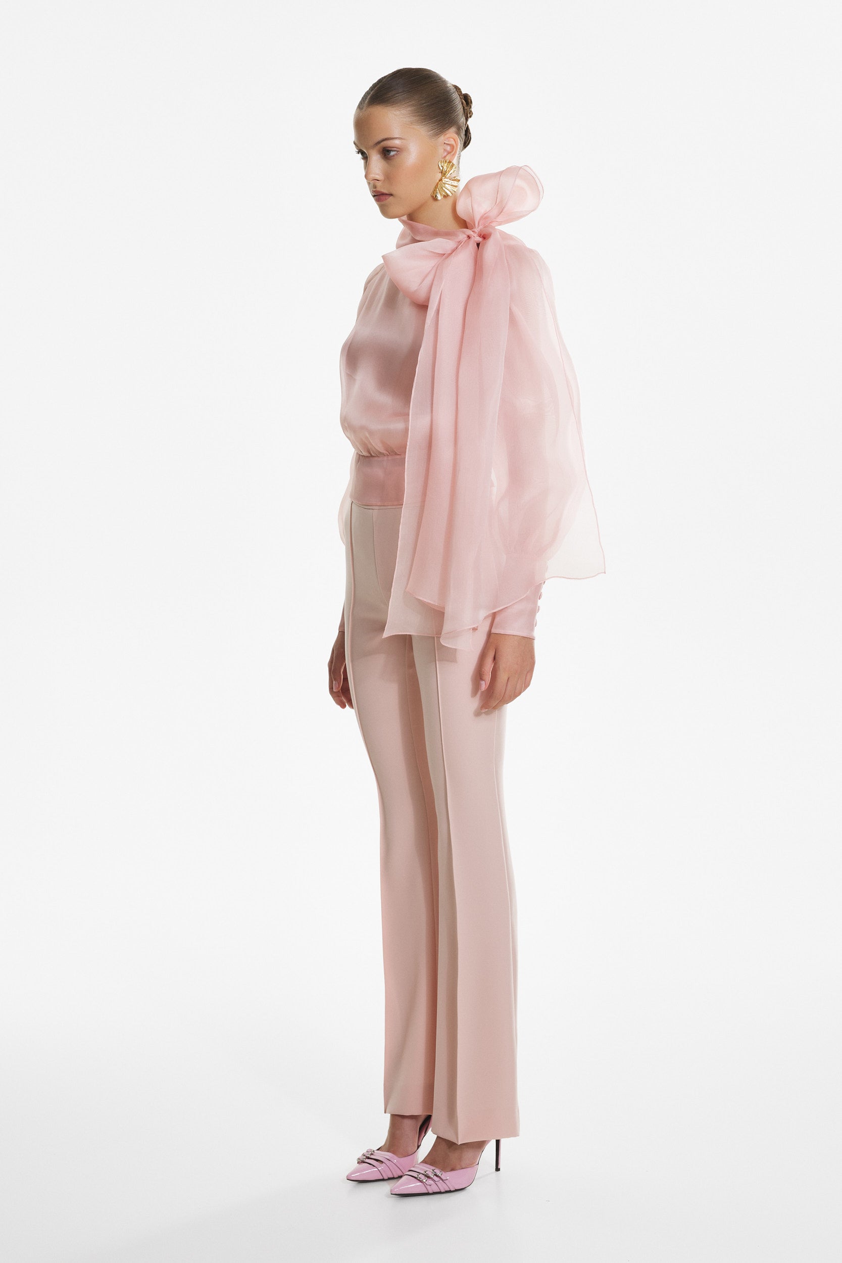 Flawless Pink Bow Blouse